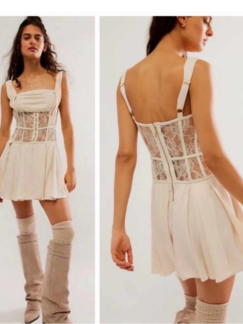Free people Lace Corset Mini Dress